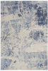 Nourison Silky Textures SLY02 Blue Cream Area Rug main image