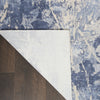 Nourison Silky Textures SLY02 Blue Cream Area Rug Corner Image