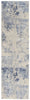 Nourison Silky Textures SLY02 Blue Cream Area Rug Main Image