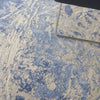 Nourison Silky Textures SLY02 Blue Cream Area Rug Corner Image
