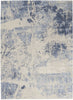 Nourison Silky Textures SLY02 Blue Cream Area Rug Main Image