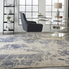 Nourison Silky Textures SLY02 Blue Cream Area Rug Texture Image