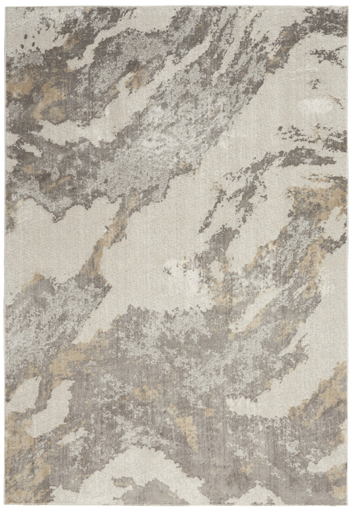 Nourison Silky Textures SLY03 Brown Ivory Area Rug main image