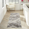 Nourison Silky Textures SLY03 Brown Ivory Area Rug Corner Image