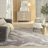 Nourison Silky Textures SLY03 Brown Ivory Area Rug Texture Image