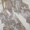 Nourison Silky Textures SLY03 Brown Ivory Area Rug Corner Image