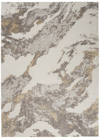Nourison Silky Textures SLY03 Brown Ivory Area Rug Main Image