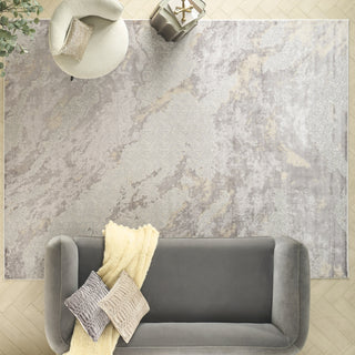 Nourison Silky Textures SLY03 Brown Ivory Area Rug Texture Image