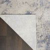 Nourison Silky Textures SLY04 Blue Ivory Grey Area Rug Corner Image
