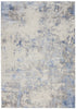 Nourison Silky Textures SLY04 Blue Ivory Grey Area Rug main image