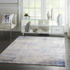 Nourison Silky Textures SLY04 Blue Ivory Grey Area Rug Texture Image