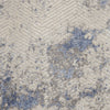 Nourison Silky Textures SLY04 Blue Ivory Grey Area Rug Texture Image