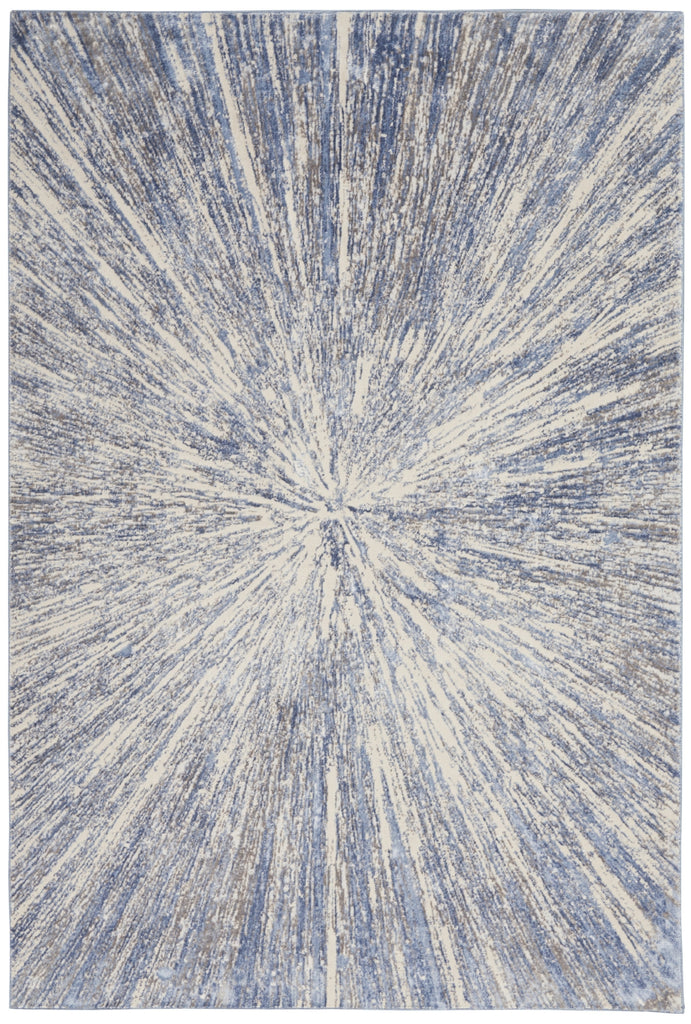 Nourison Silky Textures SLY05 Blue Grey Area Rug main image
