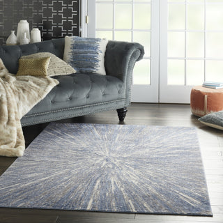 Nourison Silky Textures SLY05 Blue Grey Area Rug Texture Image