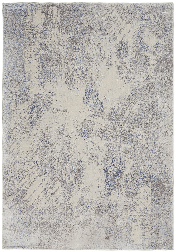 Nourison Silky Textures SLY06 Ivory/Grey Area Rug main image