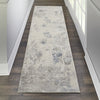 Nourison Silky Textures SLY06 Ivory/Grey Area Rug Corner Image