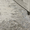 Nourison Silky Textures SLY06 Ivory/Grey Area Rug Corner Image