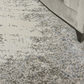 Nourison Silky Textures SLY06 Ivory/Grey Area Rug Corner Image