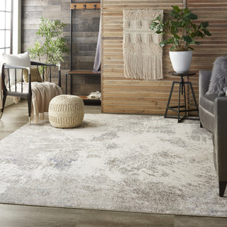 Nourison Silky Textures SLY06 Ivory/Grey Area Rug Texture Image