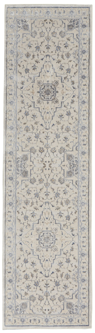 Nourison Silky Textures SLY08 Ivory/Grey Area Rug Main Image