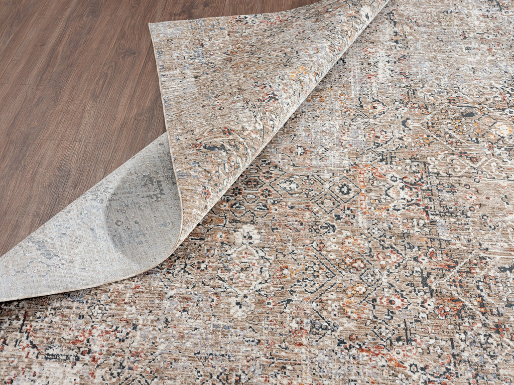 K2 Sonoma SM-781 Earth Tones/Pewter Area Rug Lifestyle Image Feature