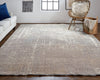 Havila Fine Rugs Mist S1026 Silver/Blue Area Rug Lifestyle Image Feature