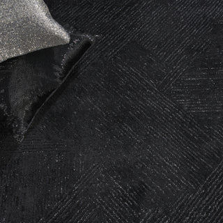 Nourison Ma30 Star SMR01 Black Area Rug by Michael Amini Corner Image