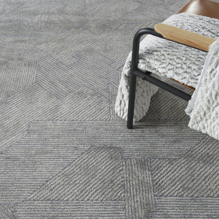 Nourison Ma30 Star SMR01 Slate Area Rug by Michael Amini Corner Image