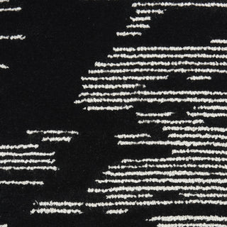 Nourison Ma30 Star SMR02 Black Ivory Area Rug by Michael Amini Swatch Image