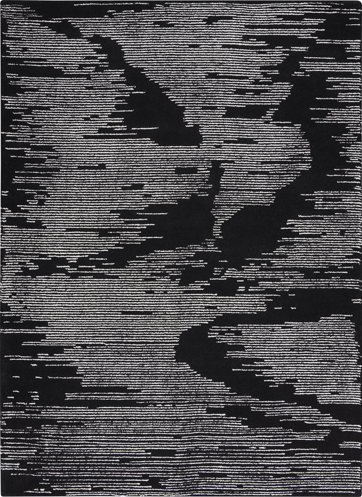 Nourison Ma30 Star SMR02 Black Ivory Area Rug by Michael Amini Main Image