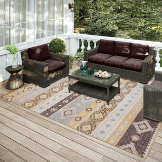 Dalyn Sedona SN12 Goldenrod Machine Washable Area Rug Outdoor Lifestyle Image Feature