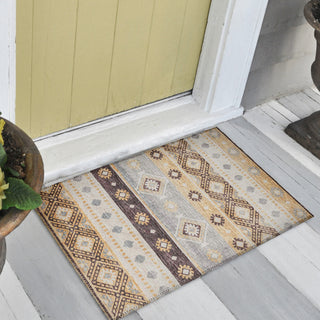 Dalyn Sedona SN12 Goldenrod Machine Washable Area Rug Scatter Outdoor Lifestyle Image Feature