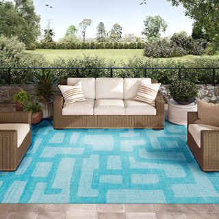 Dalyn Sedona SN4 Robins Egg Area Rug Outdoor Lifestyle Image Feature