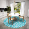 Dalyn Sedona SN4 Robins Egg Area Rug Round Lifestyle Image Feature