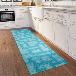 Dalyn Sedona SN4 Robins Egg Area Rug Runner Lifestyle Image Feature