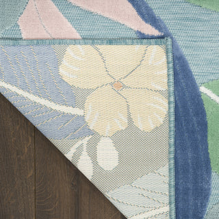 Nourison Suncoast SNC01 Blue Multicolor Area Rug Corner Image