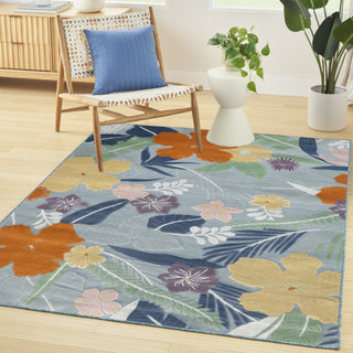 Nourison Suncoast SNC01 Blue Multicolor Area Rug Room Image Feature