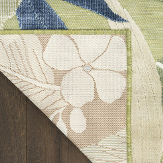 Nourison Suncoast SNC01 Green Blue Area Rug Corner Image