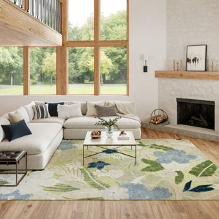 Nourison Suncoast SNC01 Green Blue Area Rug Room Image Feature