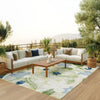 Nourison Suncoast SNC01 Green Blue Area Rug Corner Image