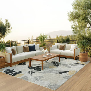 Nourison Suncoast SNC01 Grey Area Rug Corner Image