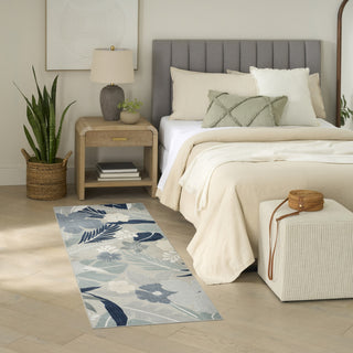 Nourison Suncoast SNC01 Grey Area Rug Corner Image