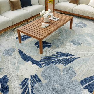 Nourison Suncoast SNC01 Grey Area Rug Room Image Feature