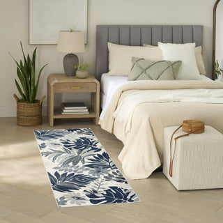 Nourison Suncoast SNC02 Blue Area Rug Corner Image