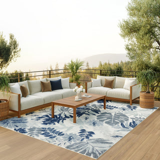 Nourison Suncoast SNC02 Blue Area Rug Corner Image