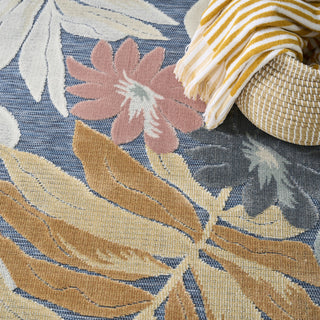 Nourison Suncoast SNC02 Denim Multicolor Area Rug Corner Image
