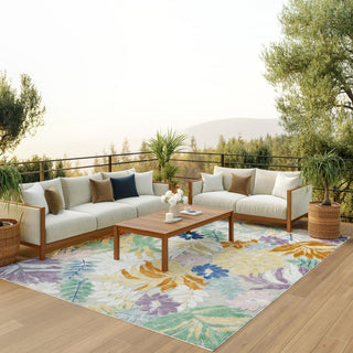 Nourison Suncoast SNC02 Multicolor Area Rug Corner Image