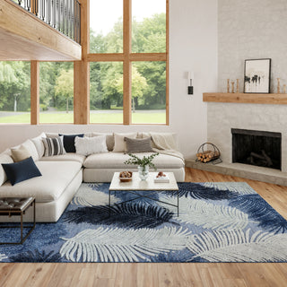 Nourison Suncoast SNC03 Denim Area Rug Room Image Feature