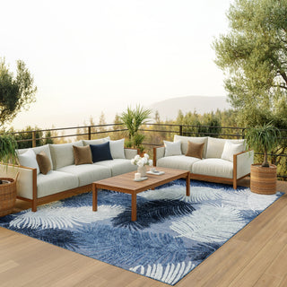Nourison Suncoast SNC03 Denim Area Rug Corner Image