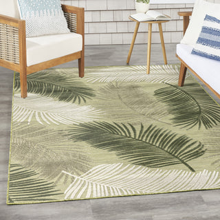 Nourison Suncoast SNC03 Green Area Rug Corner Image